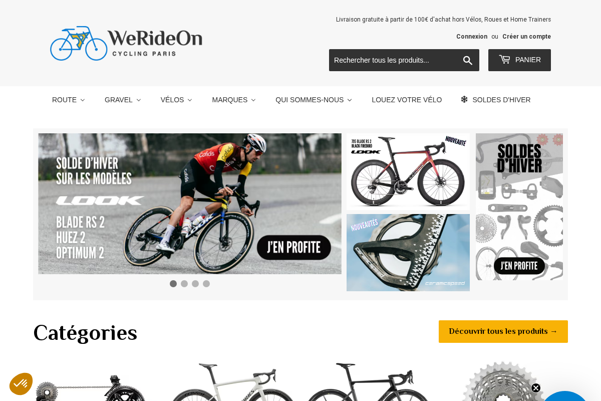 Werideoncycling Shop homepage screenshot