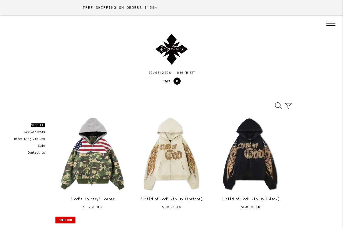 We Are Righteous homepage screenshot