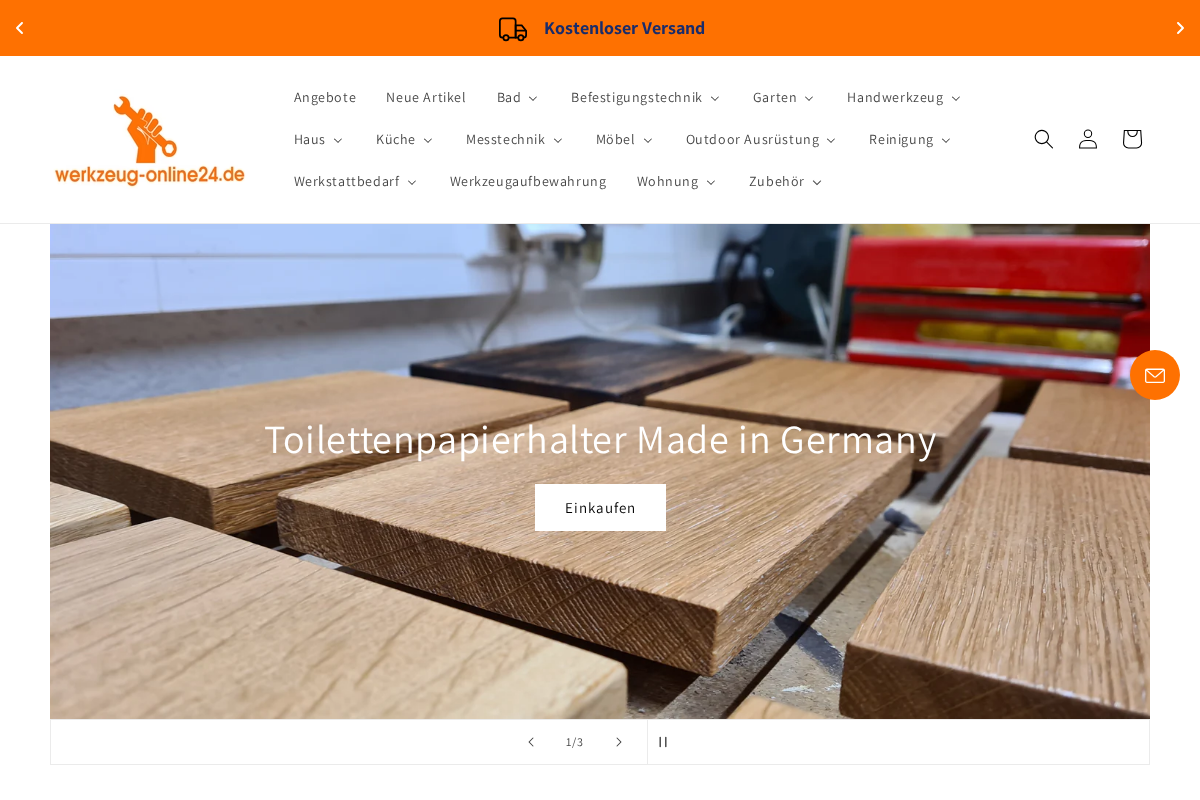werkzeug-online24 homepage screenshot