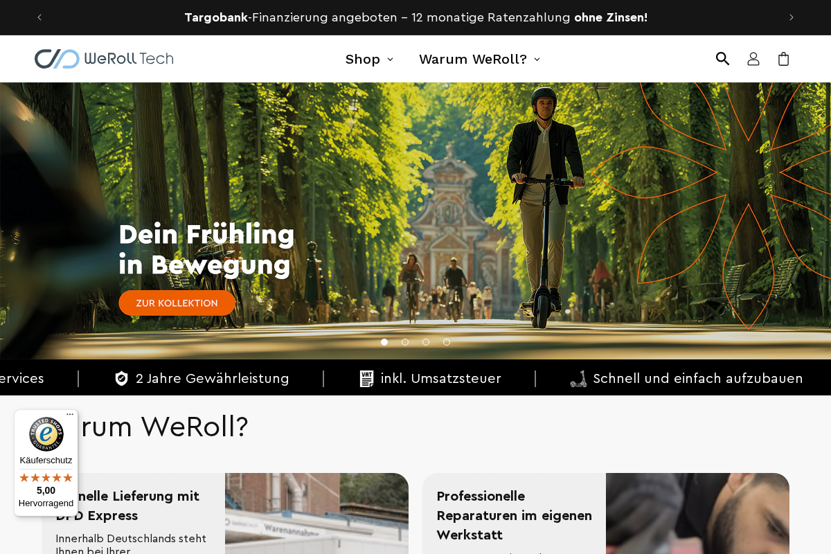 Weroll homepage screenshot