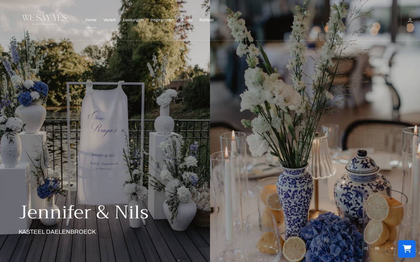 wesayyes-wedding.de homepage screenshot