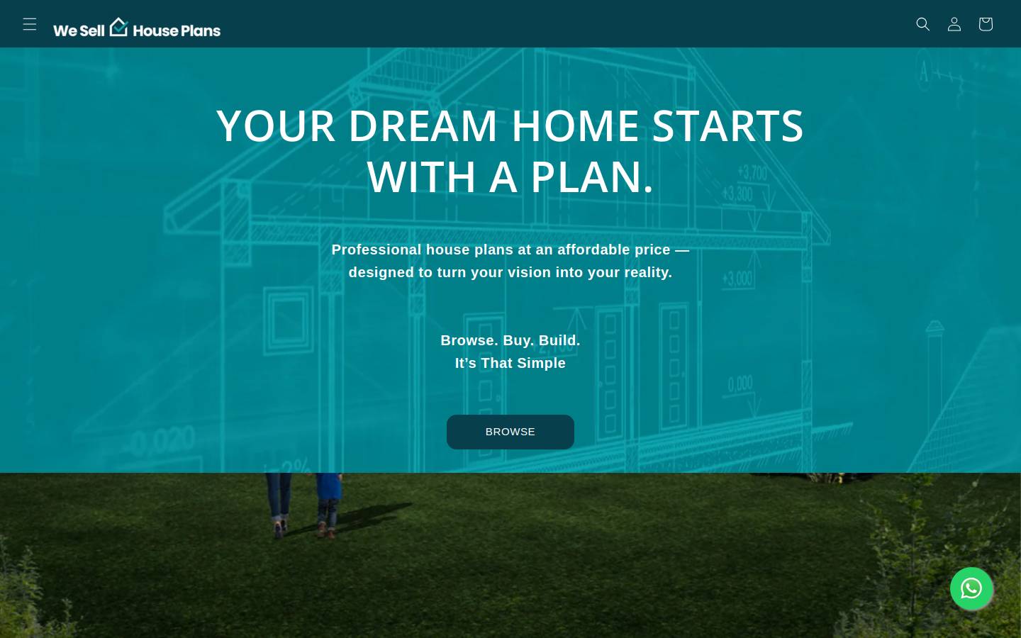 wesellhouseplans.co.za homepage screenshot