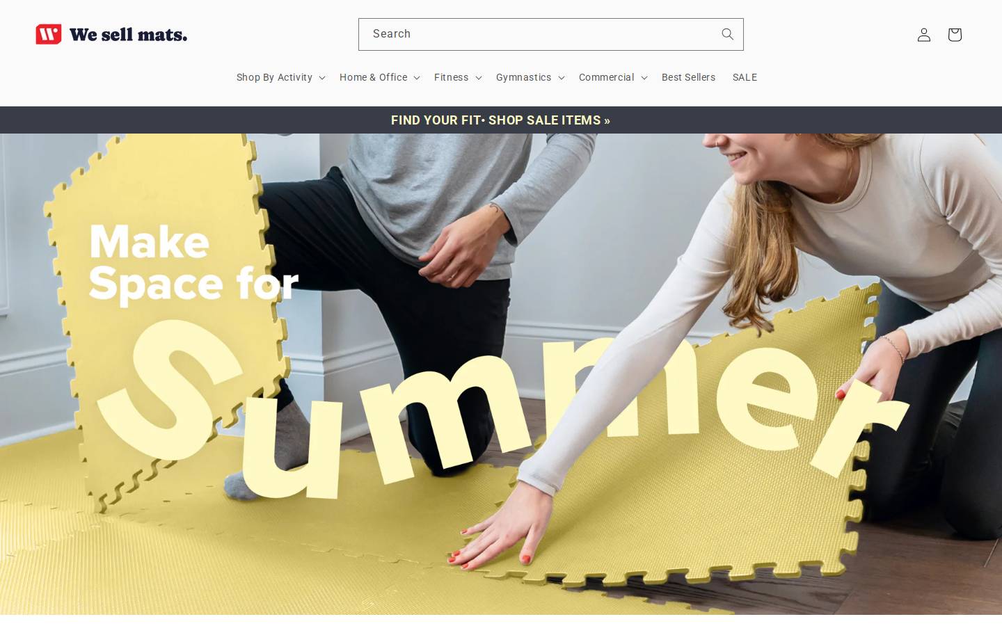 We Sell Mats homepage screenshot