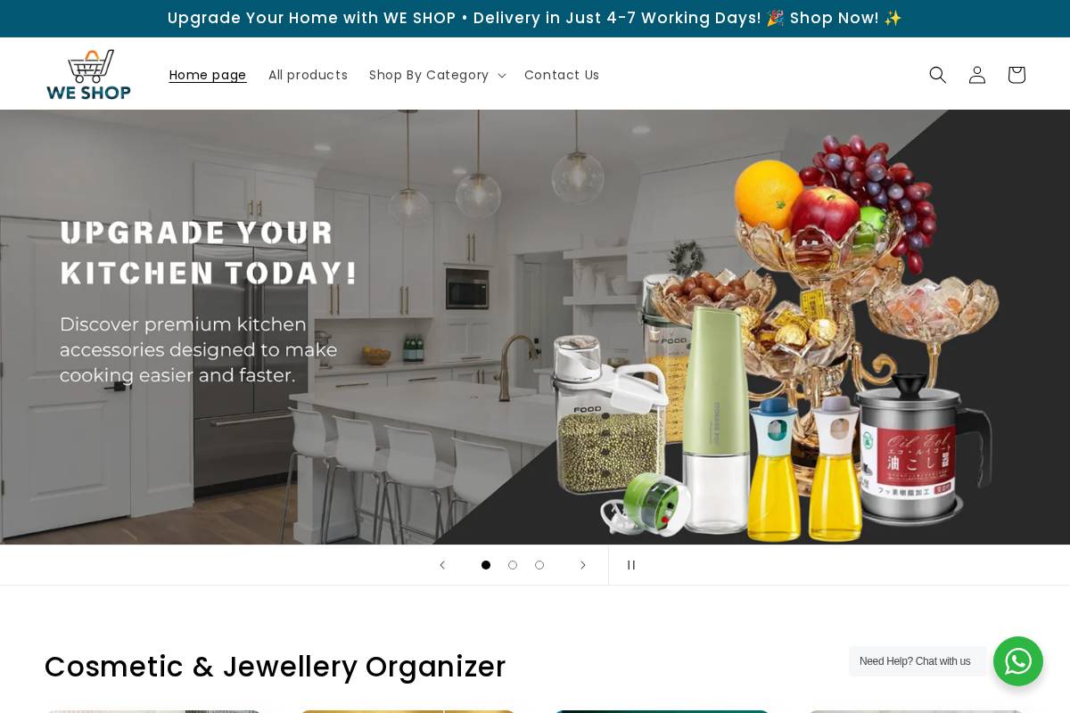 weshop.pk homepage screenshot