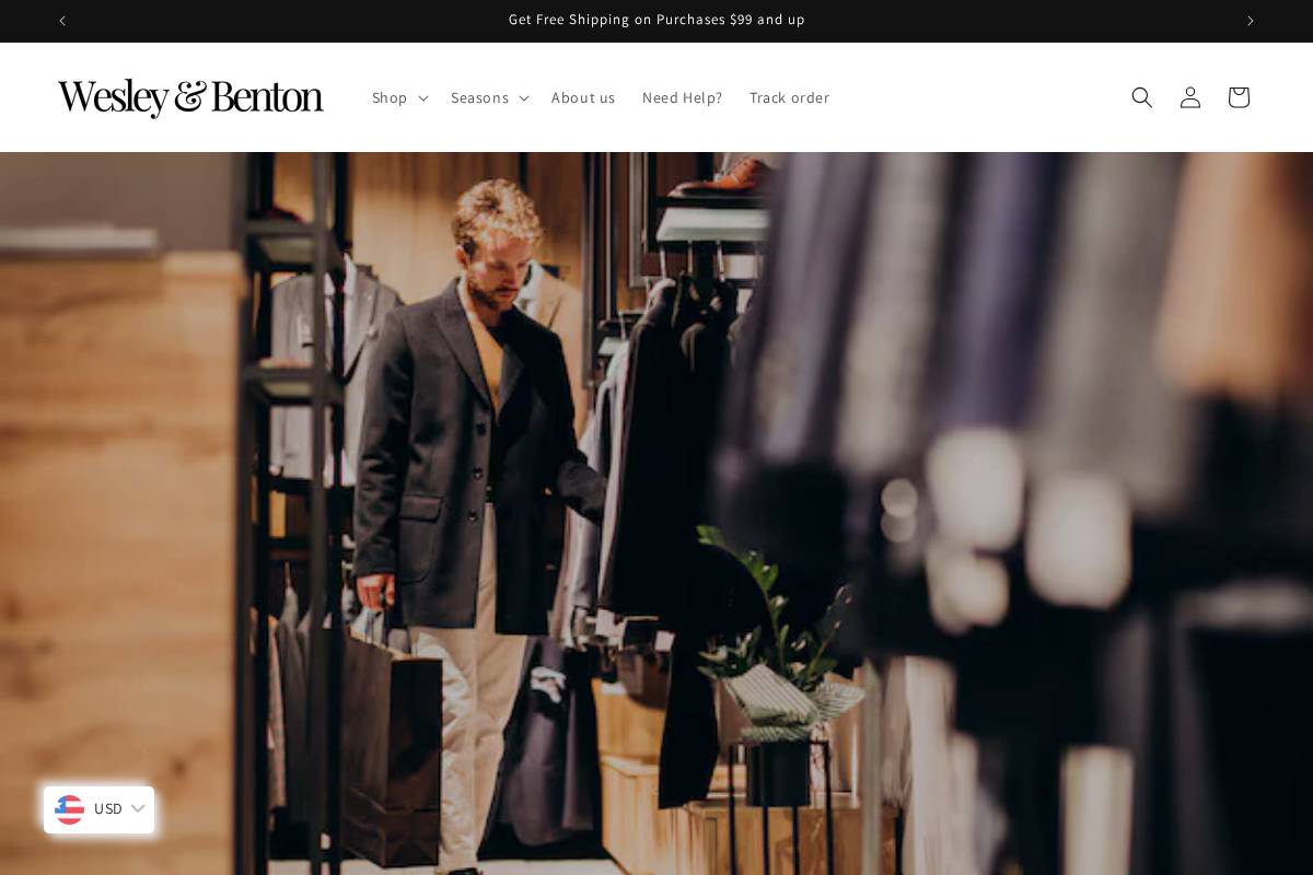wesleybenton.com homepage screenshot