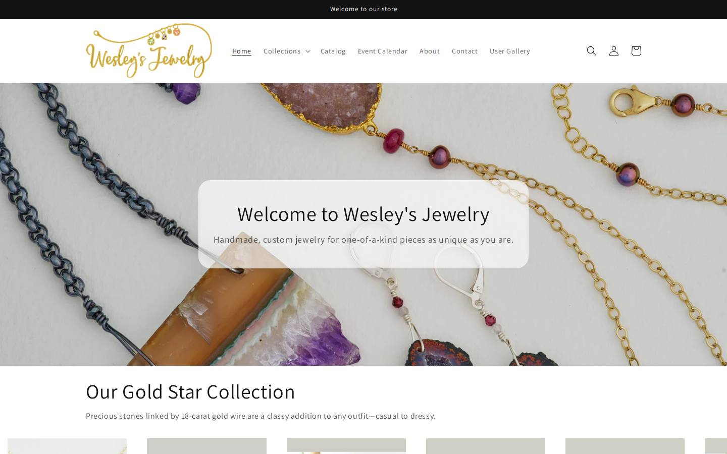 wesleysjewelry.com homepage screenshot