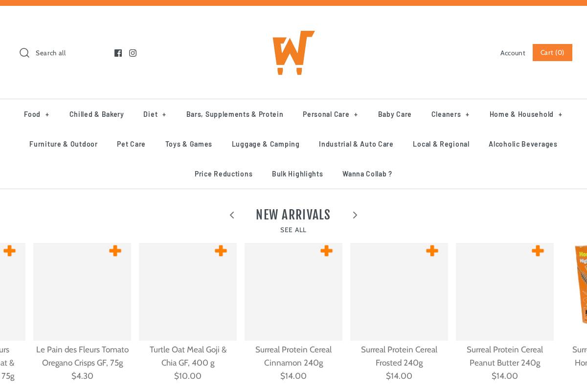 wesleysonline.com homepage screenshot