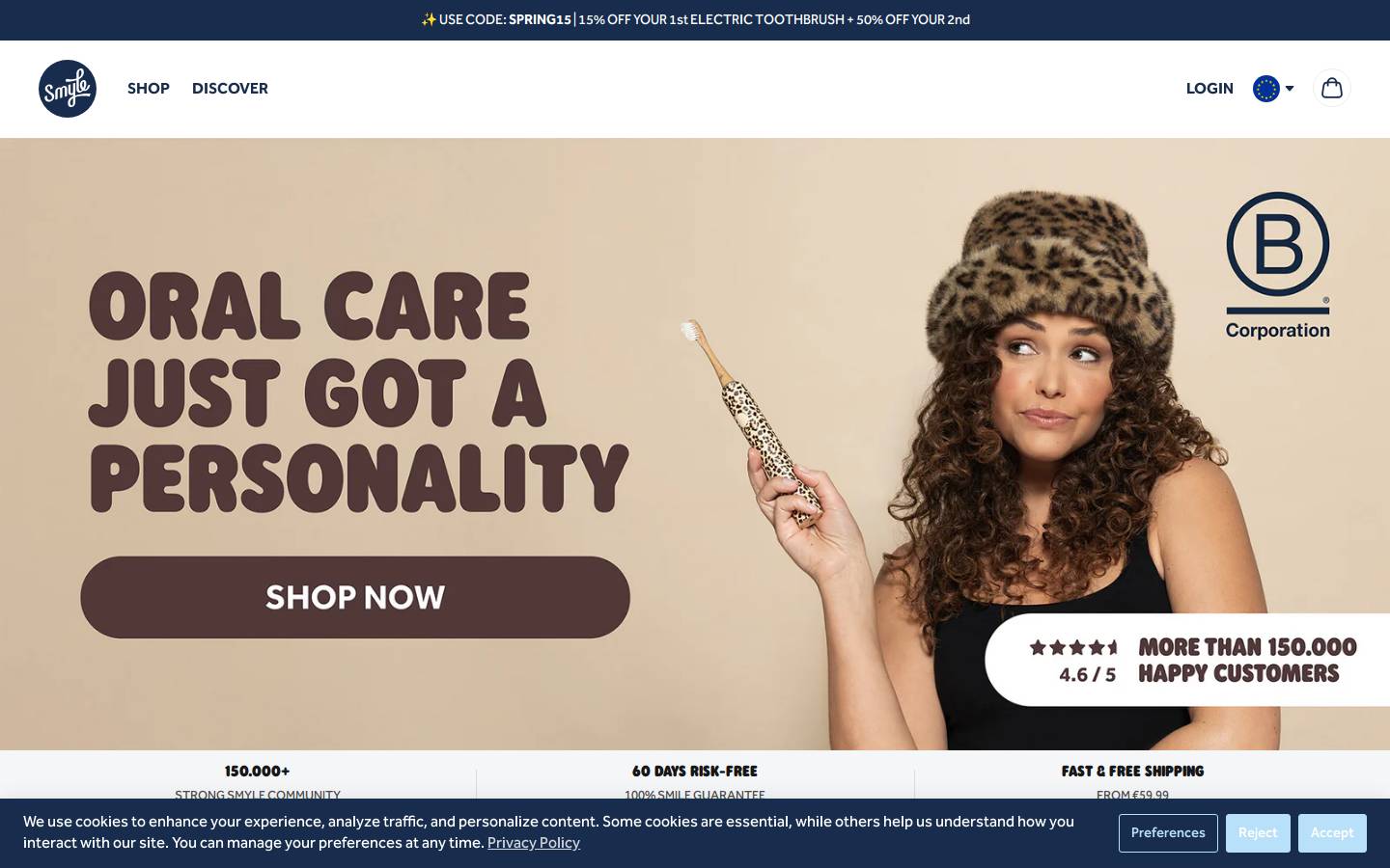 Smyle  homepage screenshot
