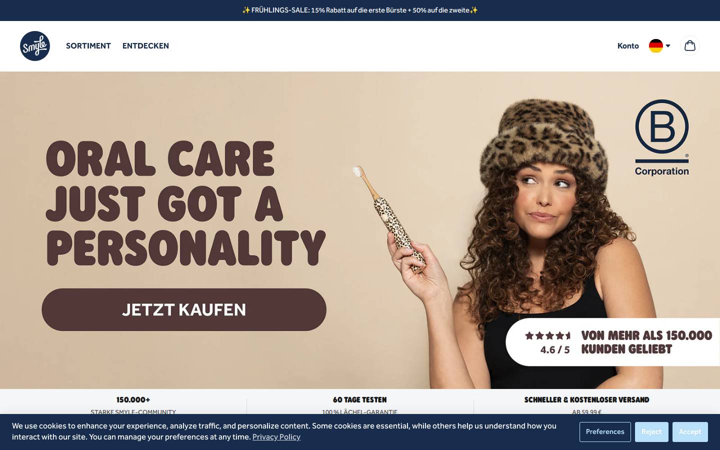 Smyle  homepage screenshot