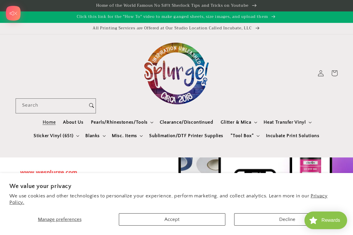 wesplurge.com homepage screenshot