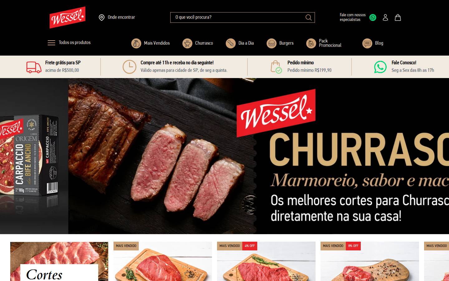 wessel.com.br homepage screenshot