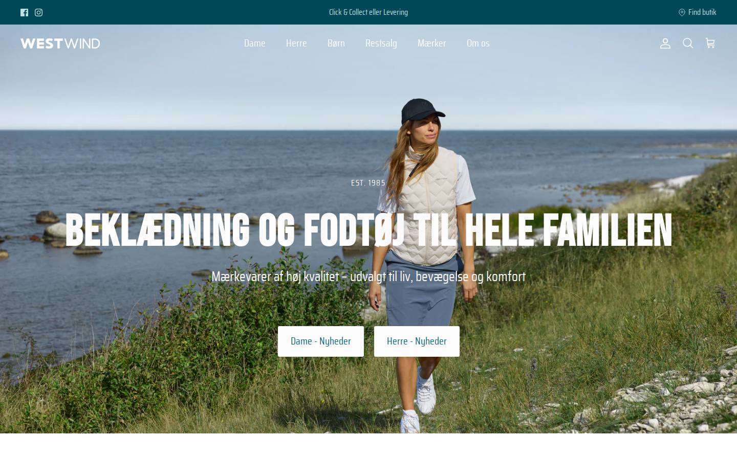 www.west-wind.dk homepage screenshot