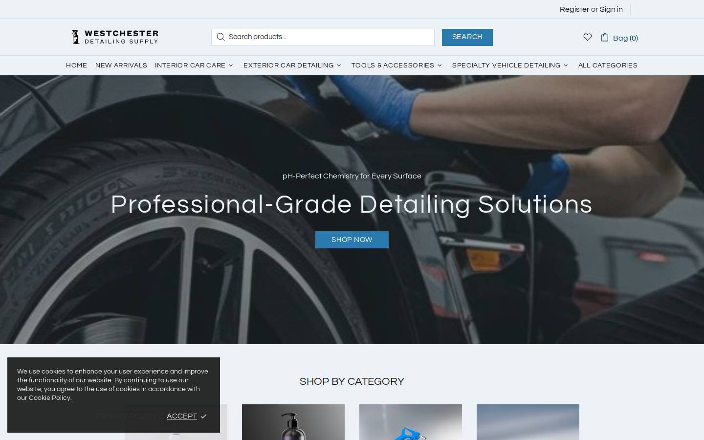 westchesterdetailingsupplies.com homepage screenshot