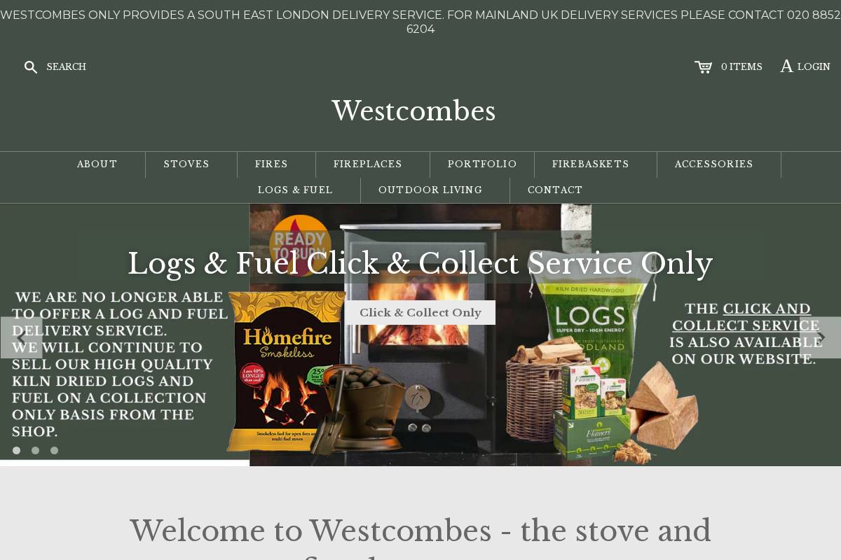 Westcombes homepage screenshot