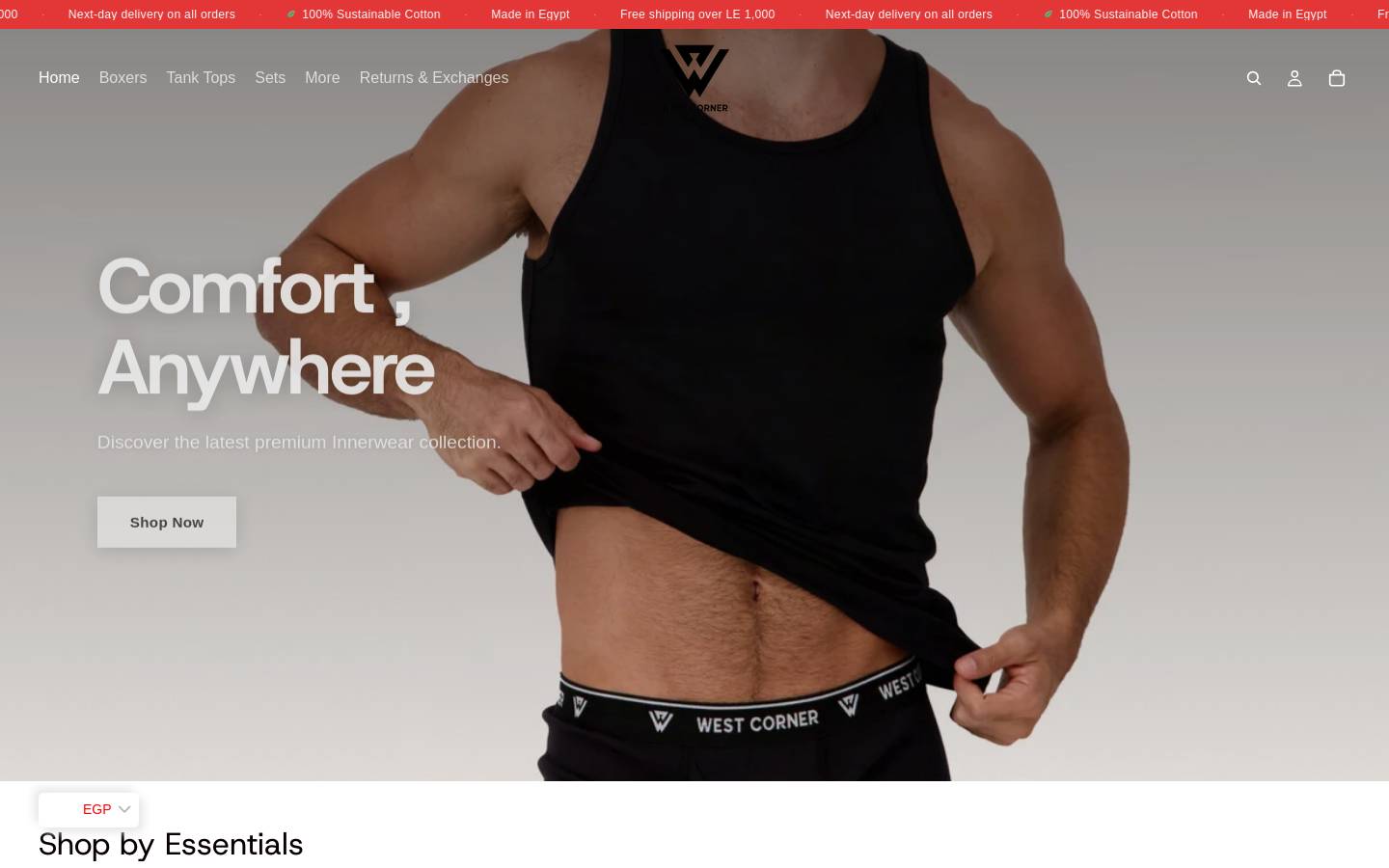 westcorner.co homepage screenshot