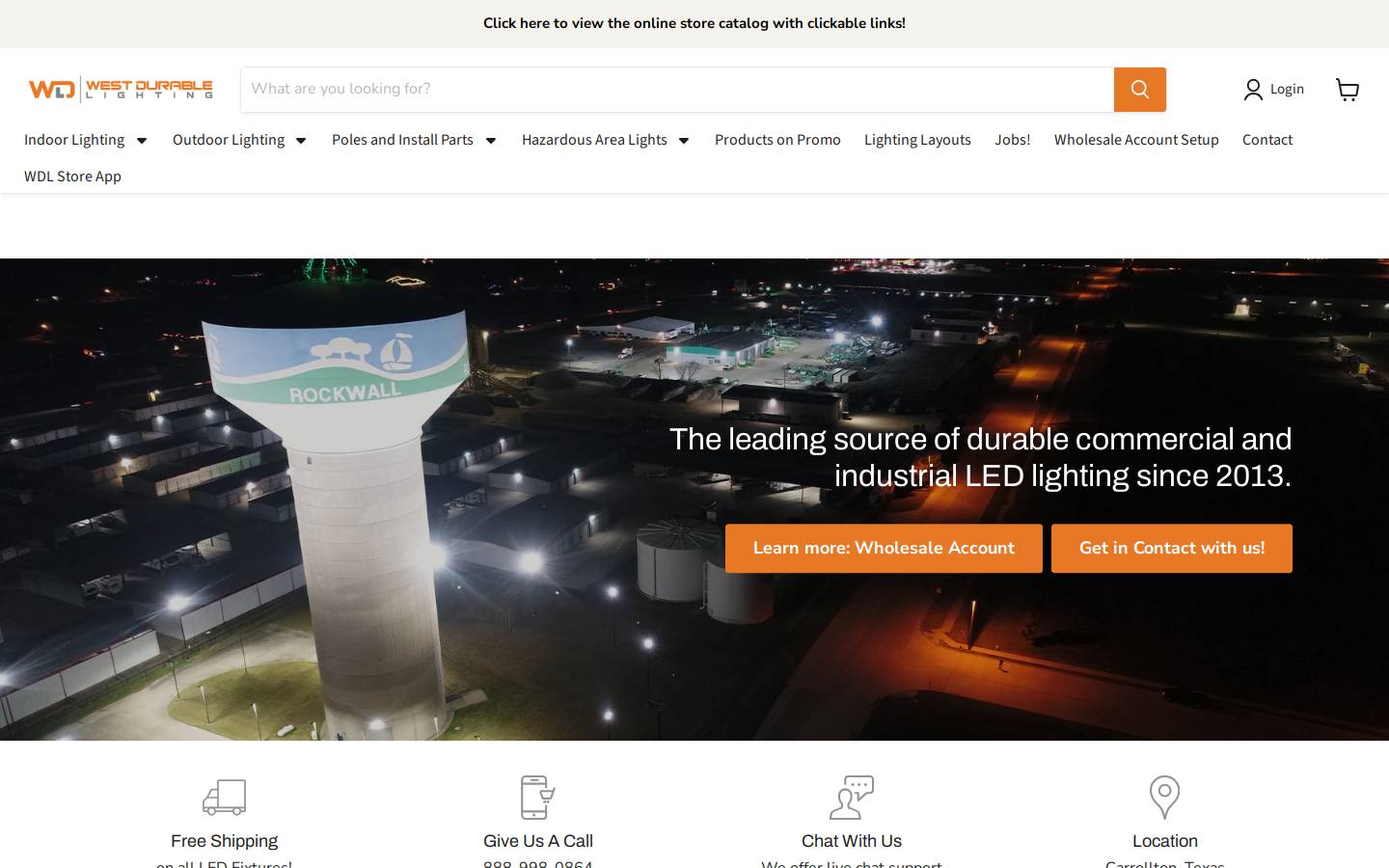 westdurablelighting.com homepage screenshot