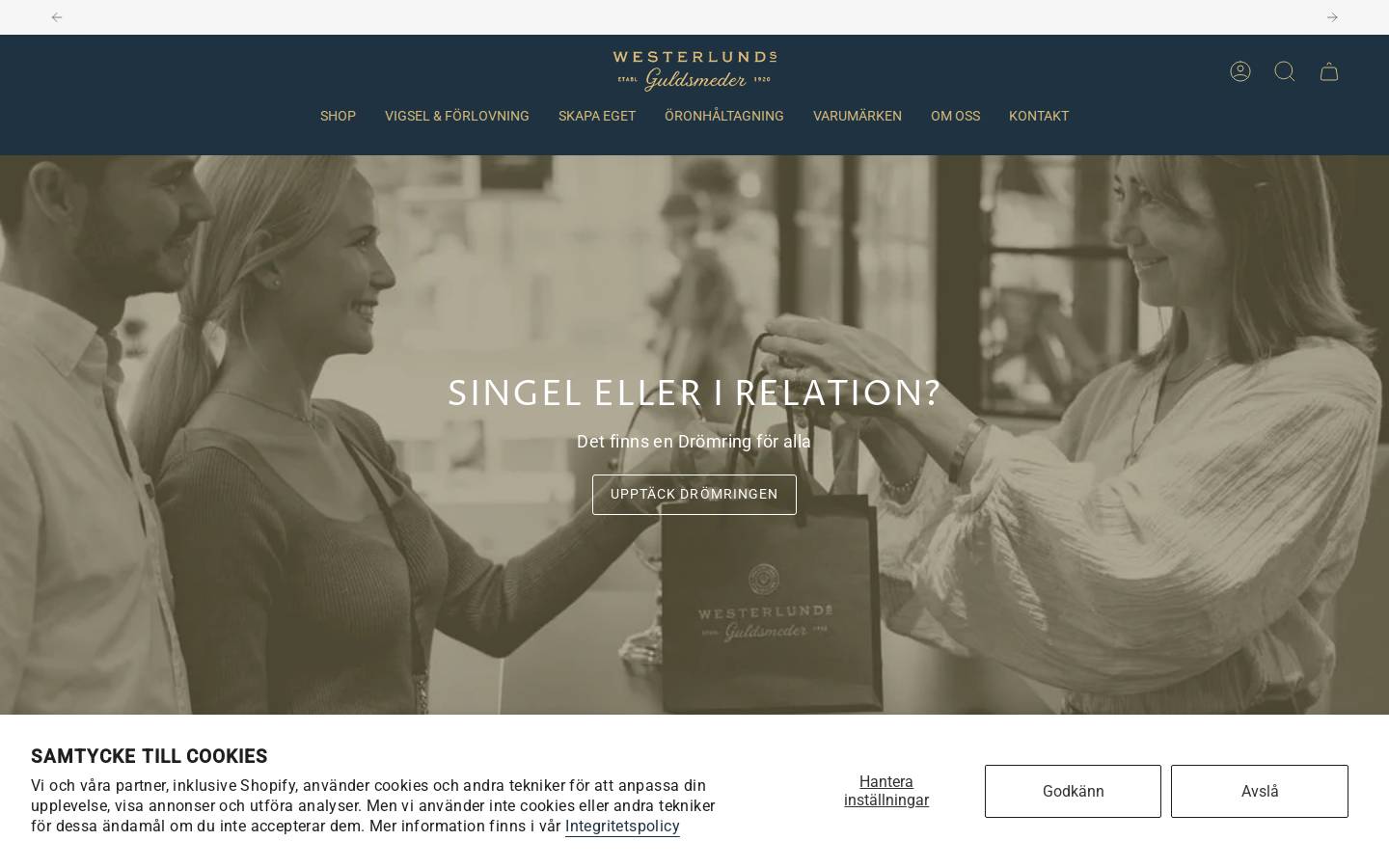 westerlundsguldsmeder.se homepage screenshot
