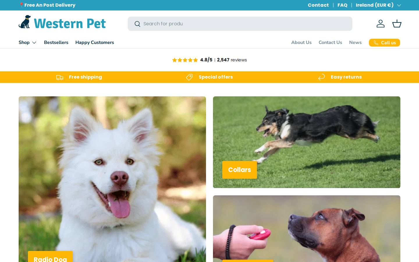 Western Pet Products  homepage screenshot
