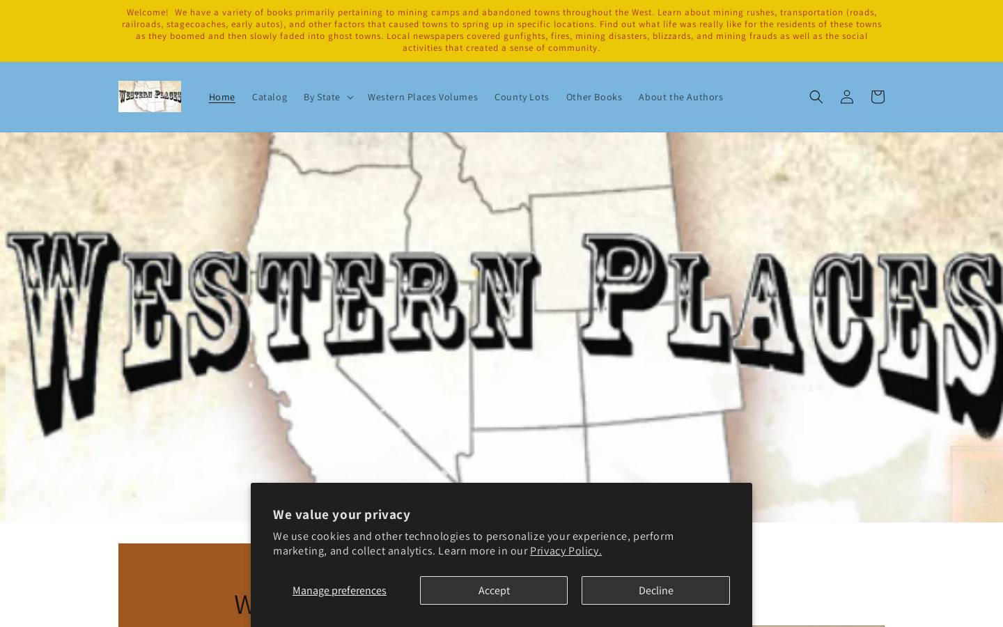 westernplaces.net homepage screenshot