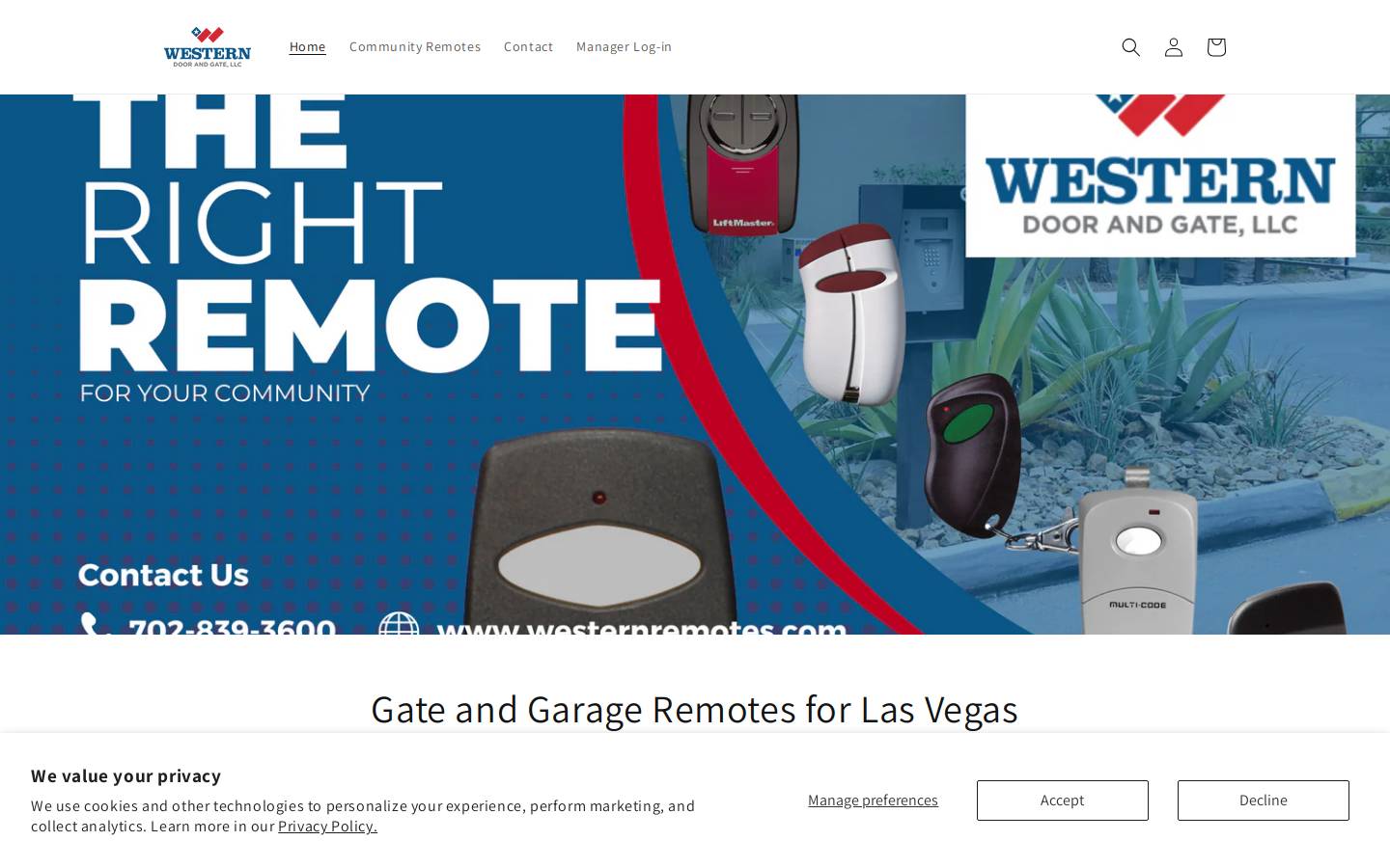 westernremotes.com homepage screenshot