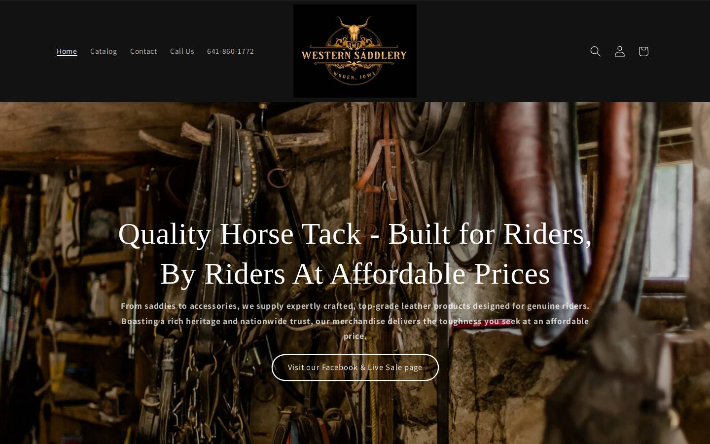 westernsaddlery.store homepage screenshot