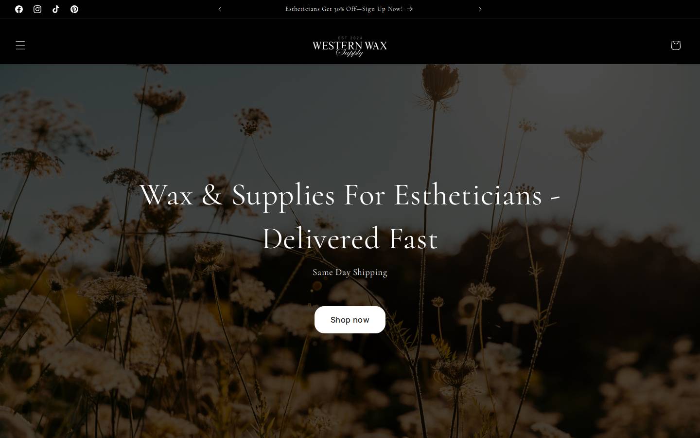 westernwaxsupply.com homepage screenshot