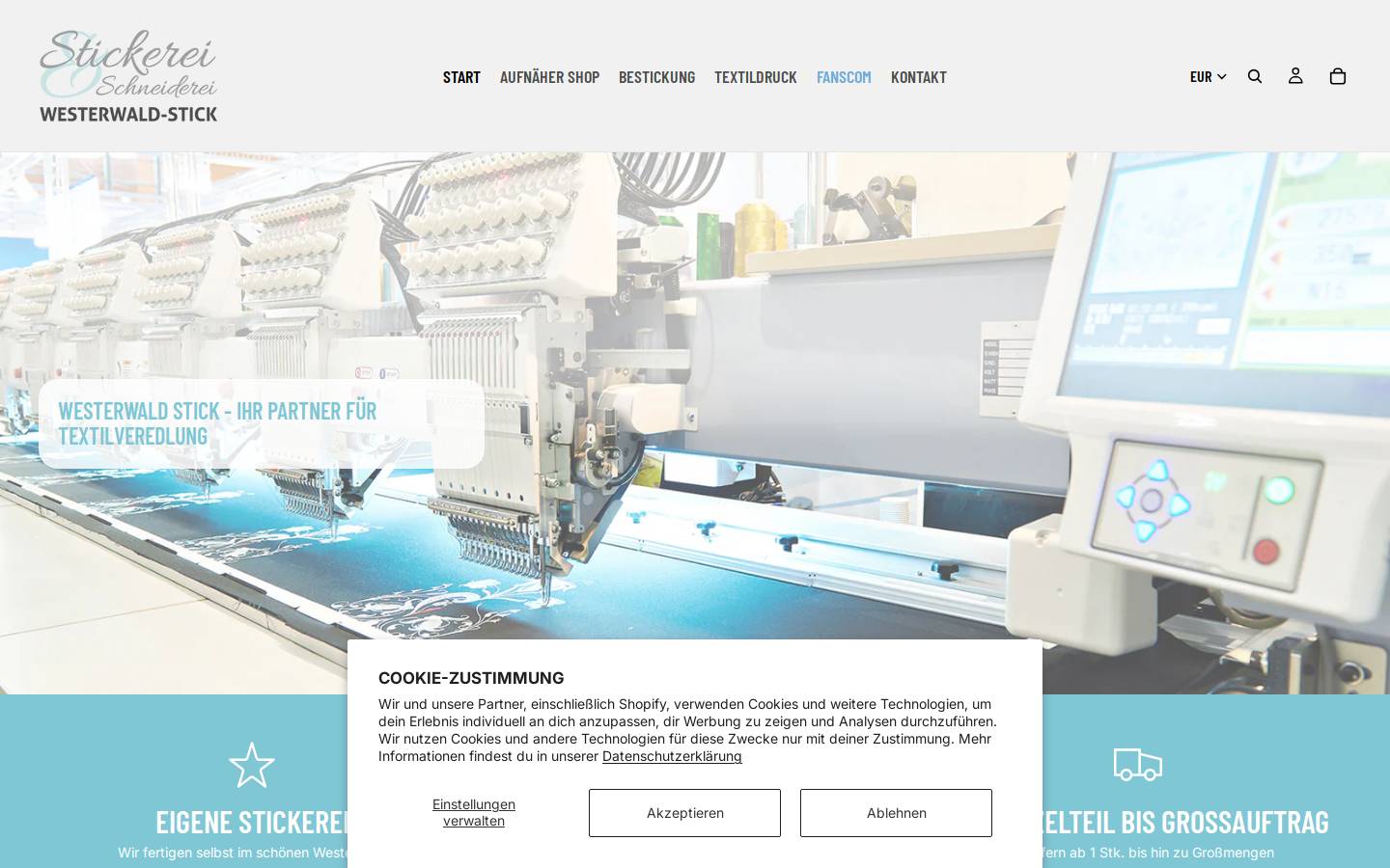 westerwald-stick.de homepage screenshot