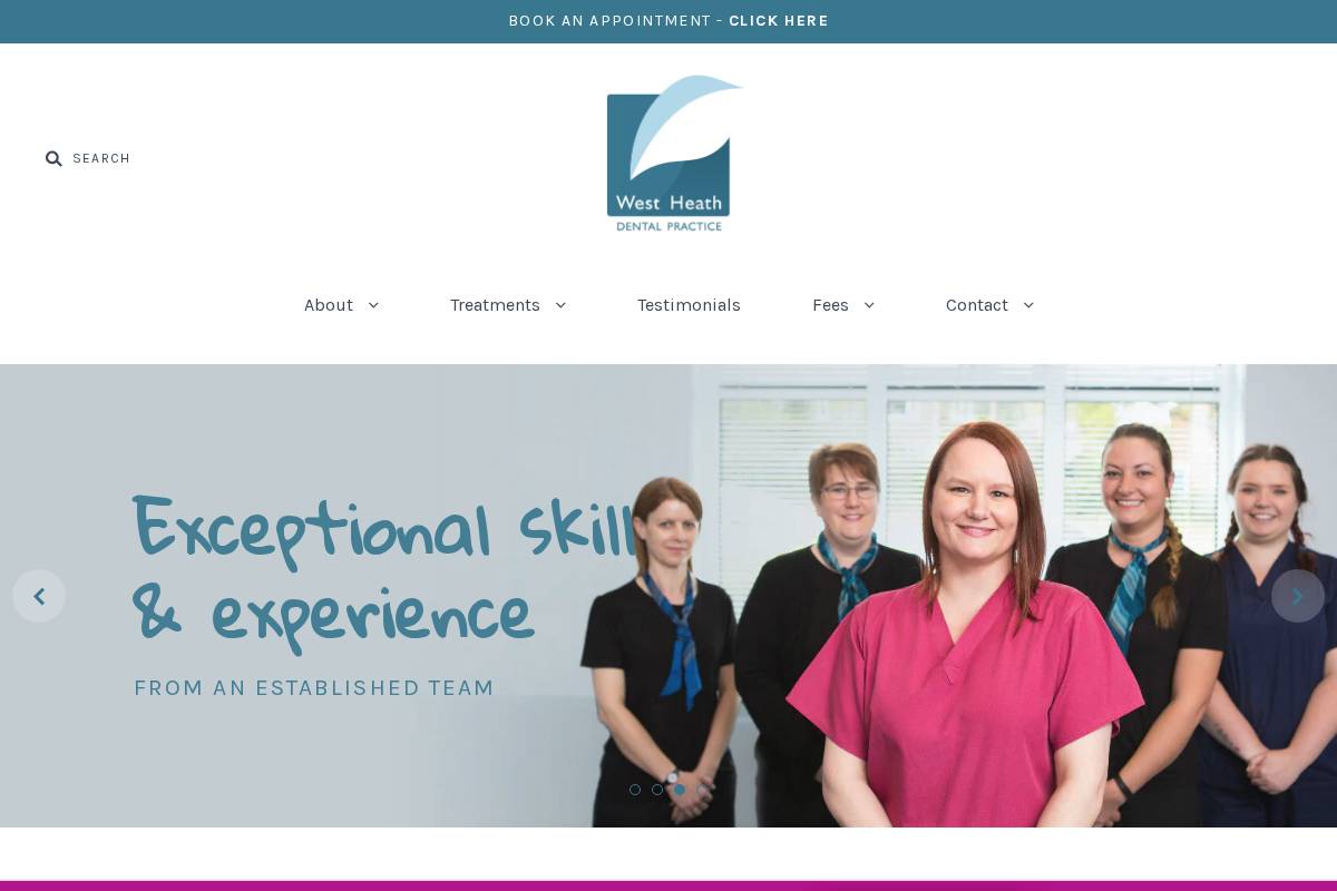 westheathdental.co.uk homepage screenshot