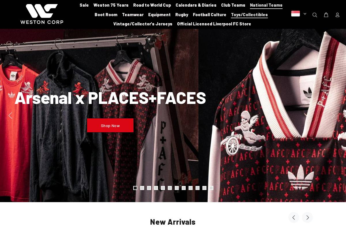 Weston homepage screenshot