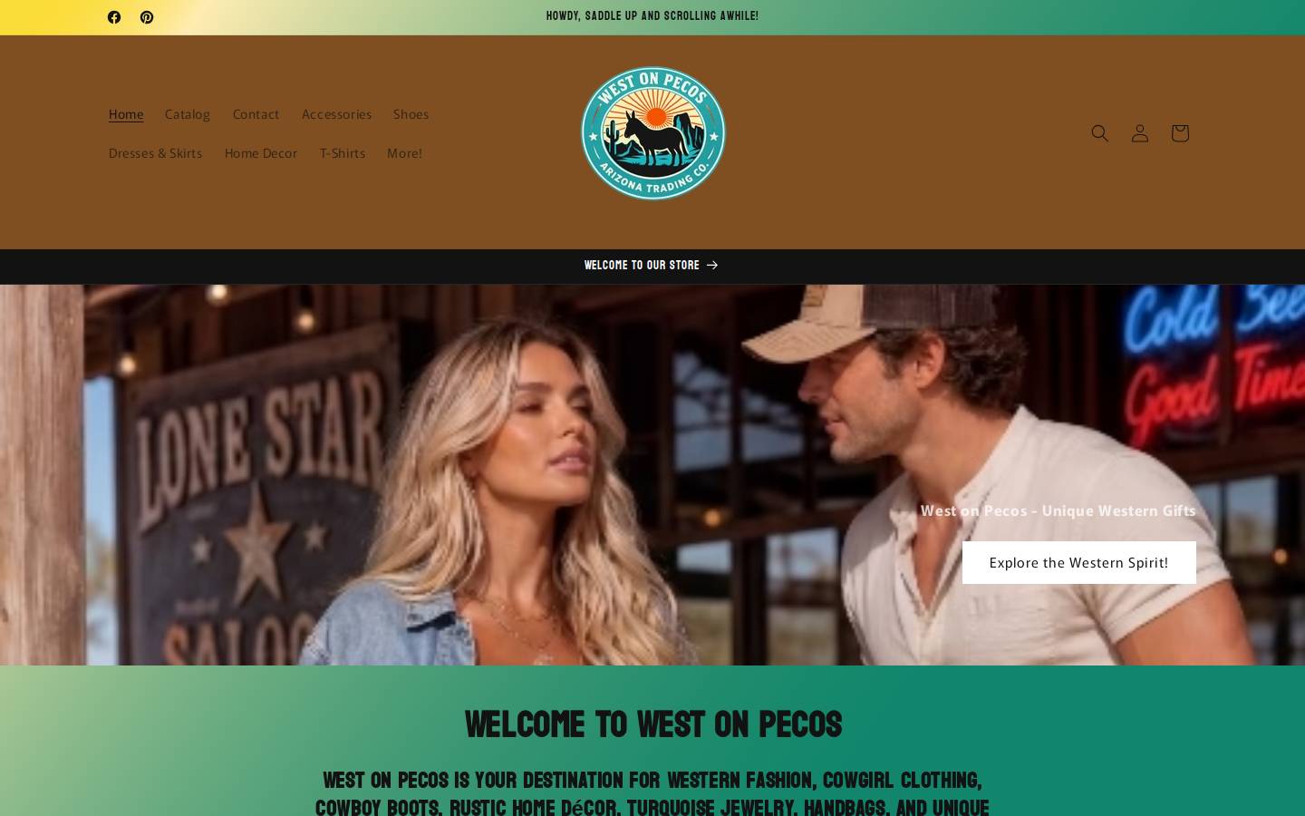 westonpecos.com homepage screenshot