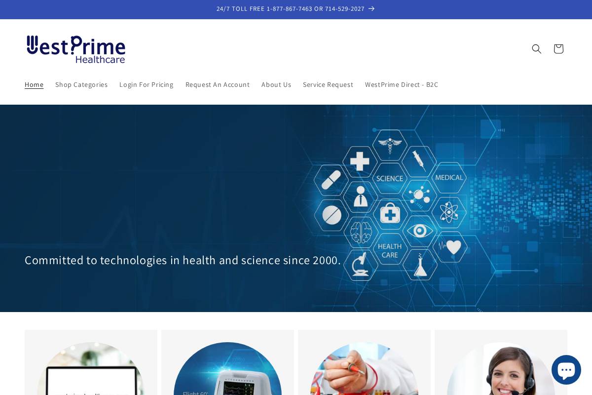 westprimehealthcare.com homepage screenshot