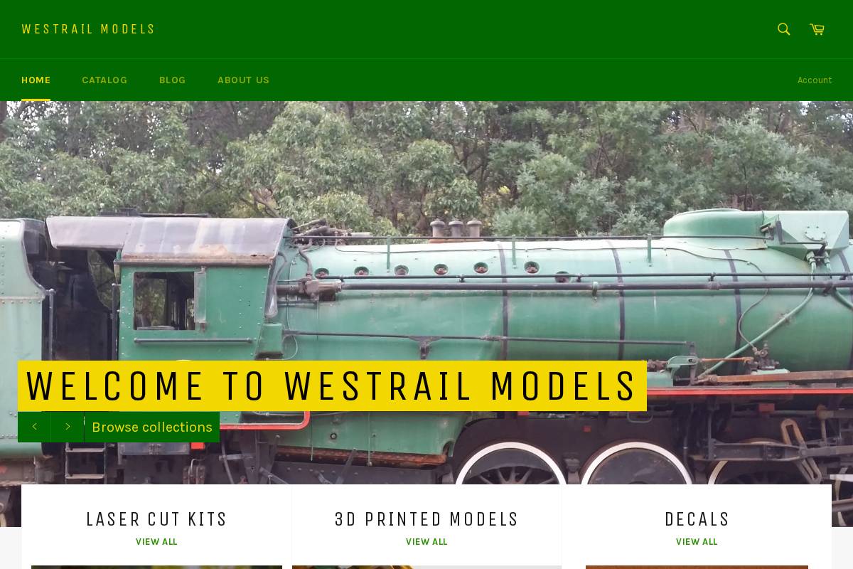 westrailmodels.com.au homepage screenshot