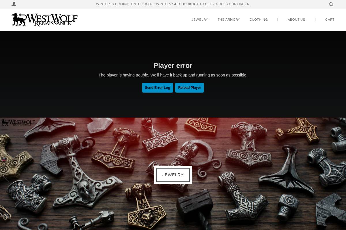 westwolfrenaissance.com homepage screenshot