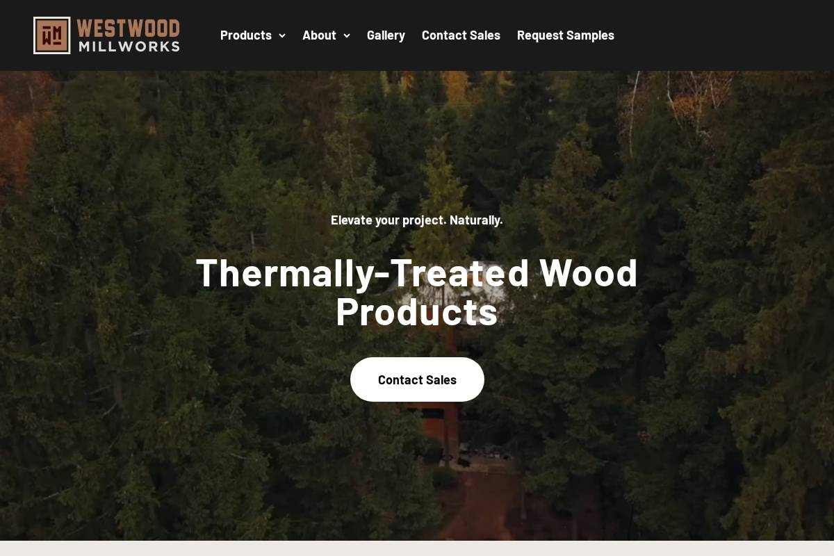 westwoodmillworks.com homepage screenshot