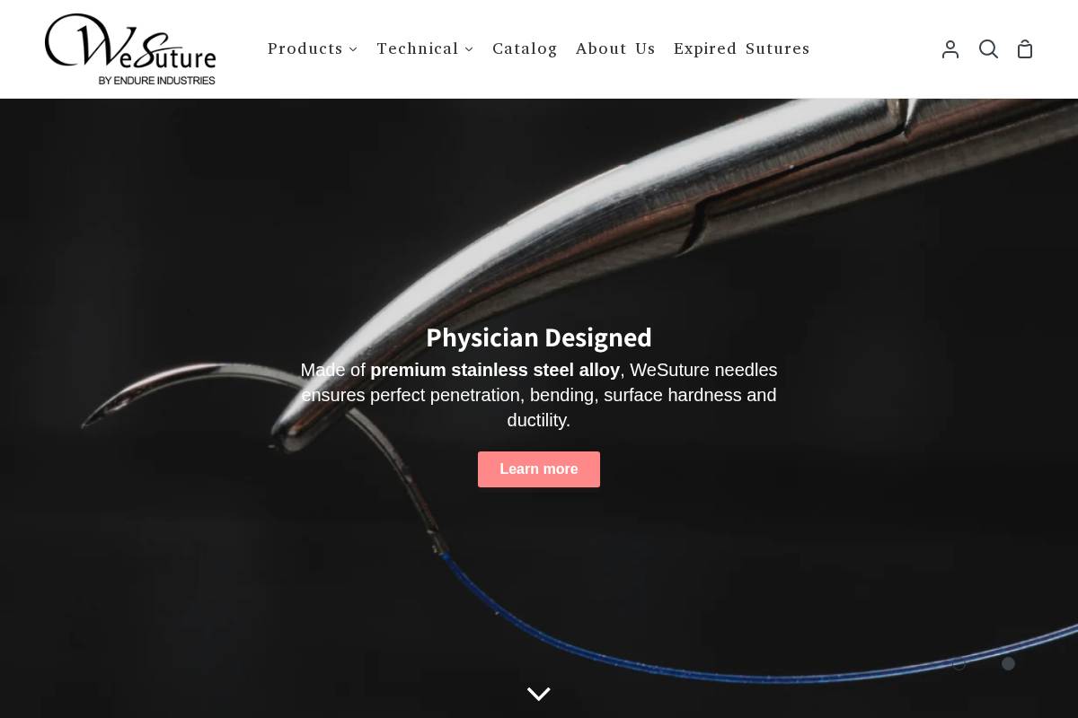 wesuture.com homepage screenshot