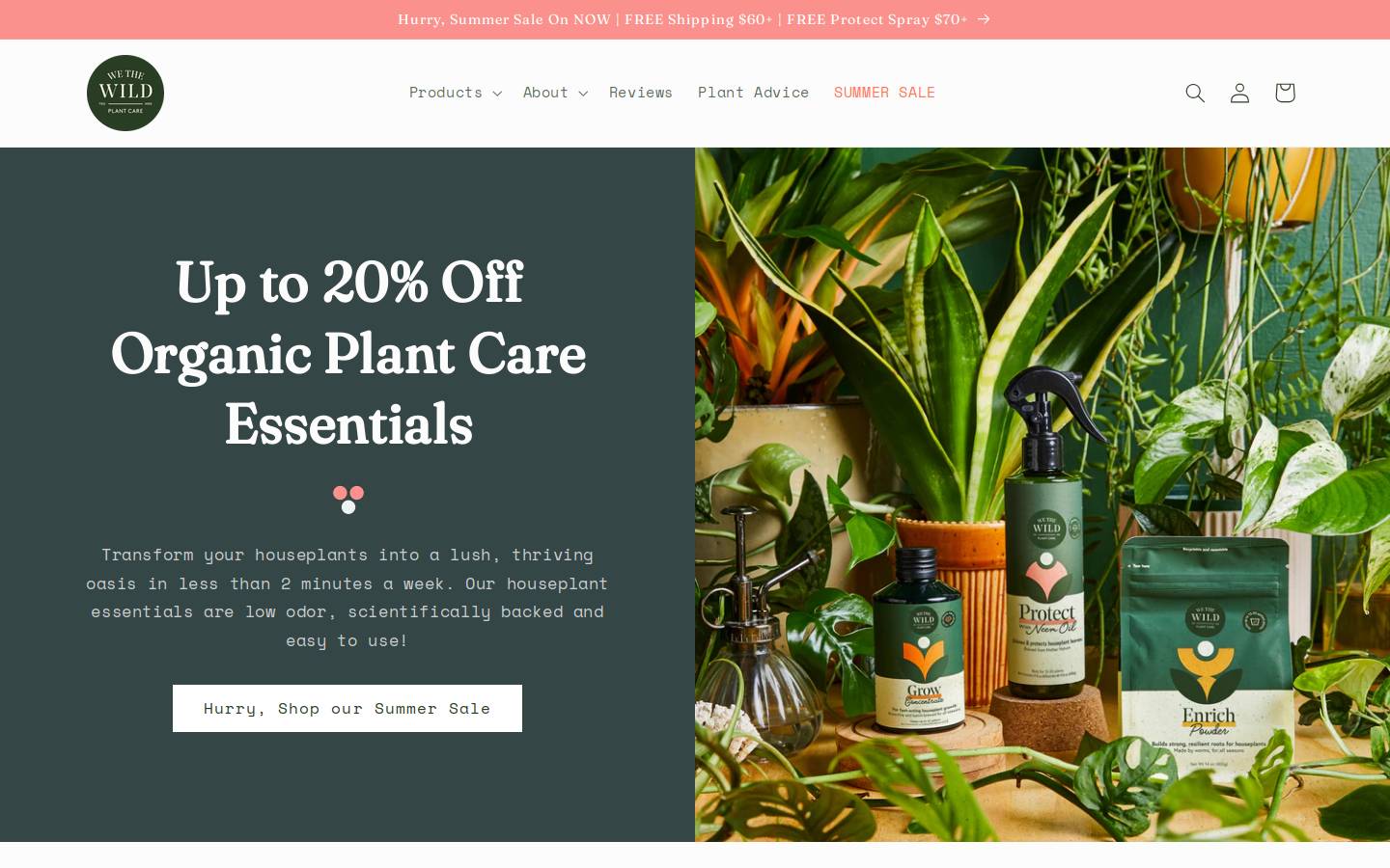 Wethewild homepage screenshot