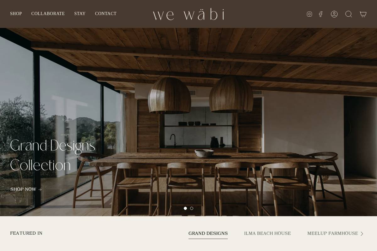 wewabi.com homepage screenshot