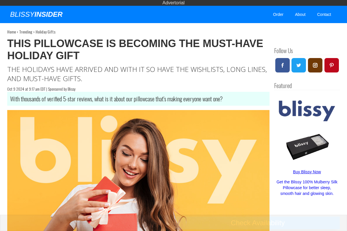 wf-in.blissy.com homepage screenshot