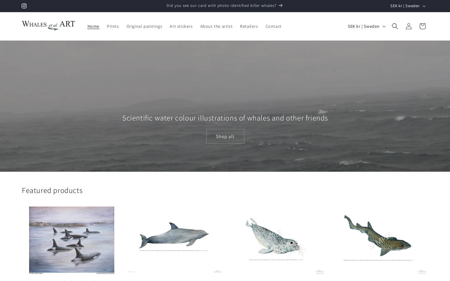 whalesetal.com homepage screenshot