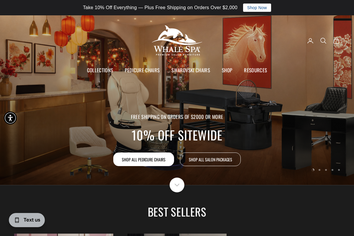 Whale Spa Inc. homepage screenshot