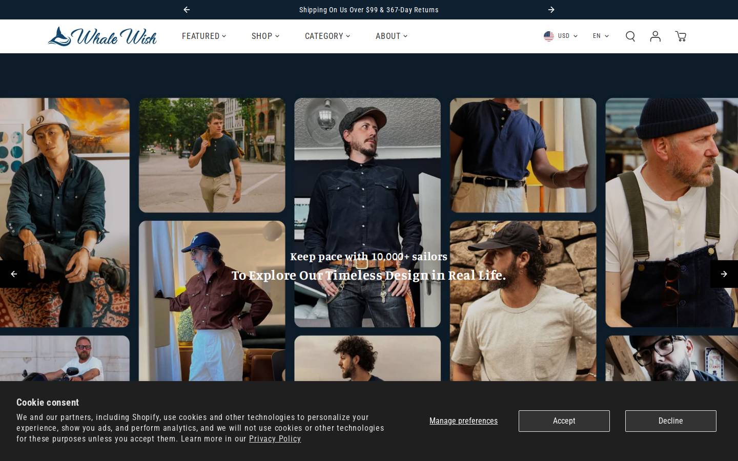 Whalewish homepage screenshot