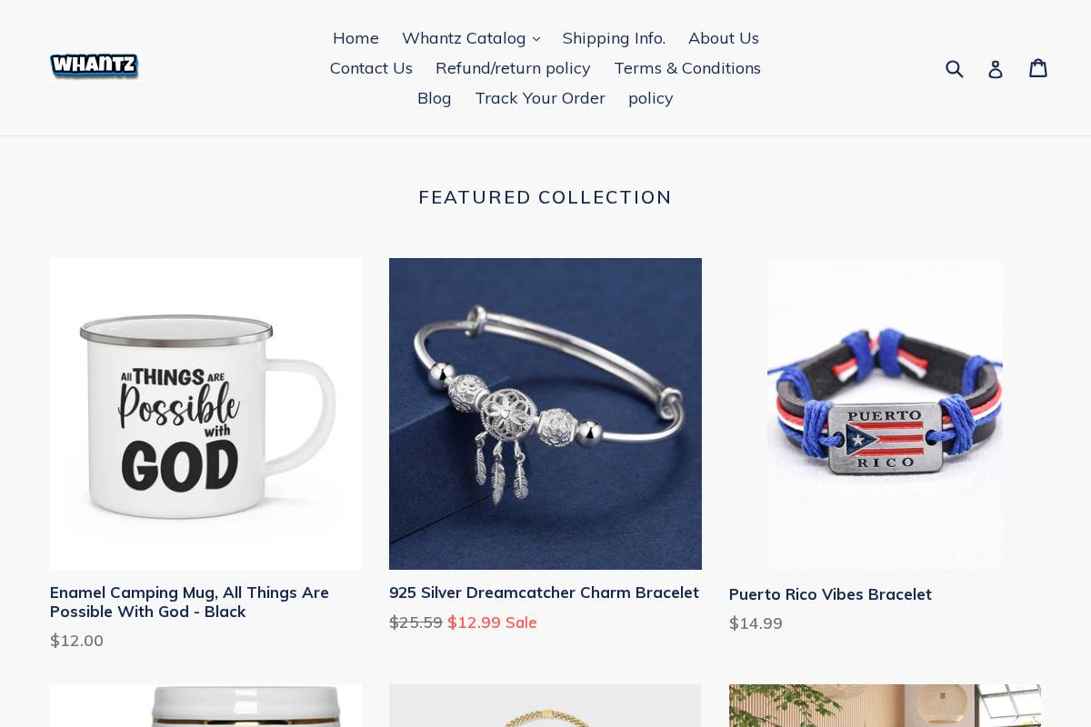 whantz.com homepage screenshot