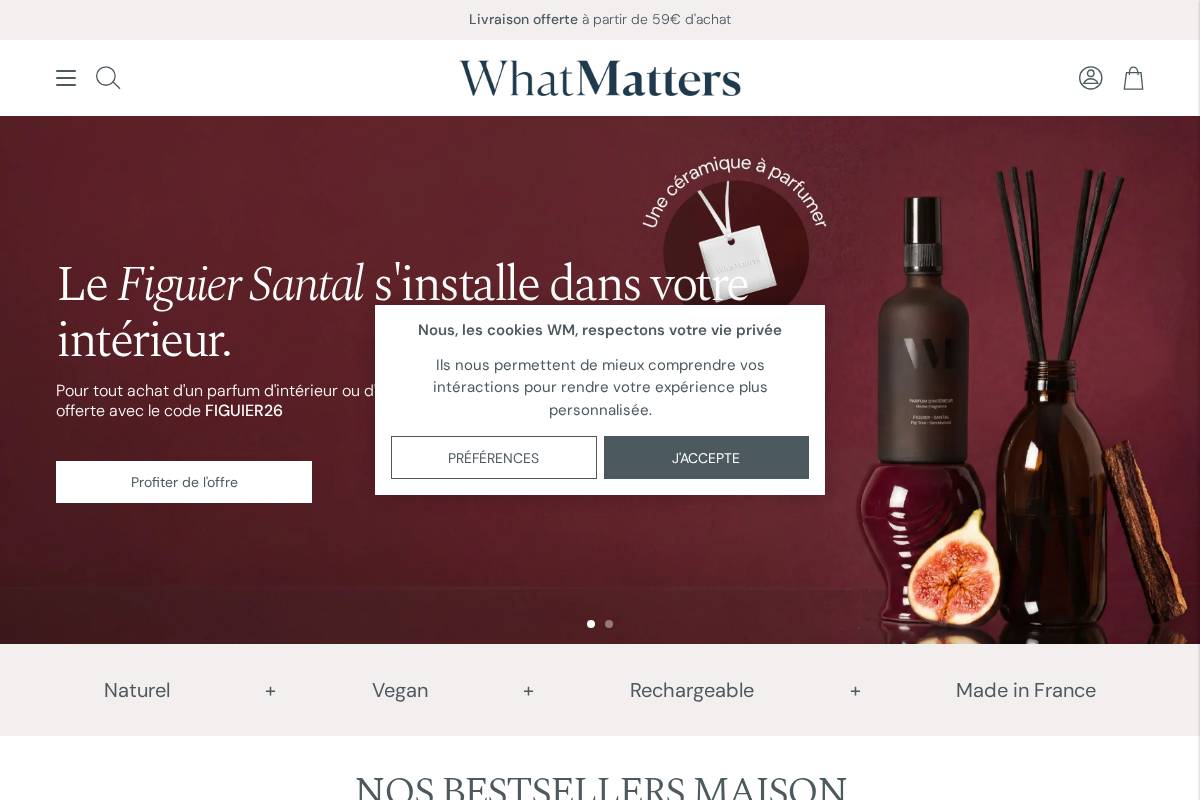 What Matters homepage screenshot