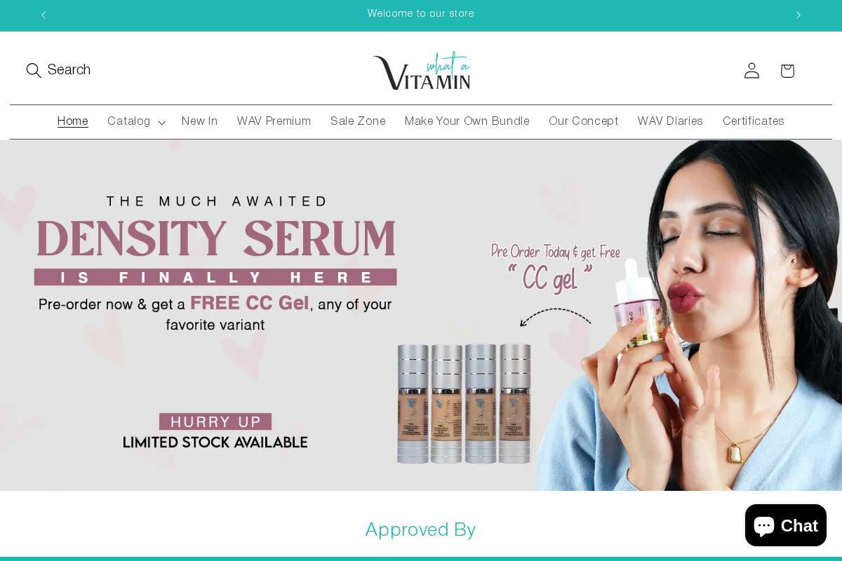whatavitamin.com homepage screenshot