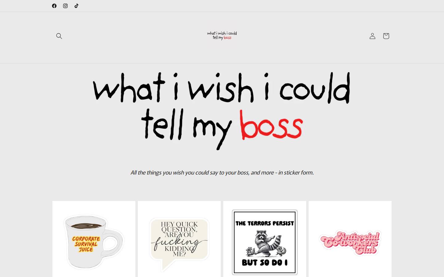whatiwishicouldtellmyboss.com homepage screenshot