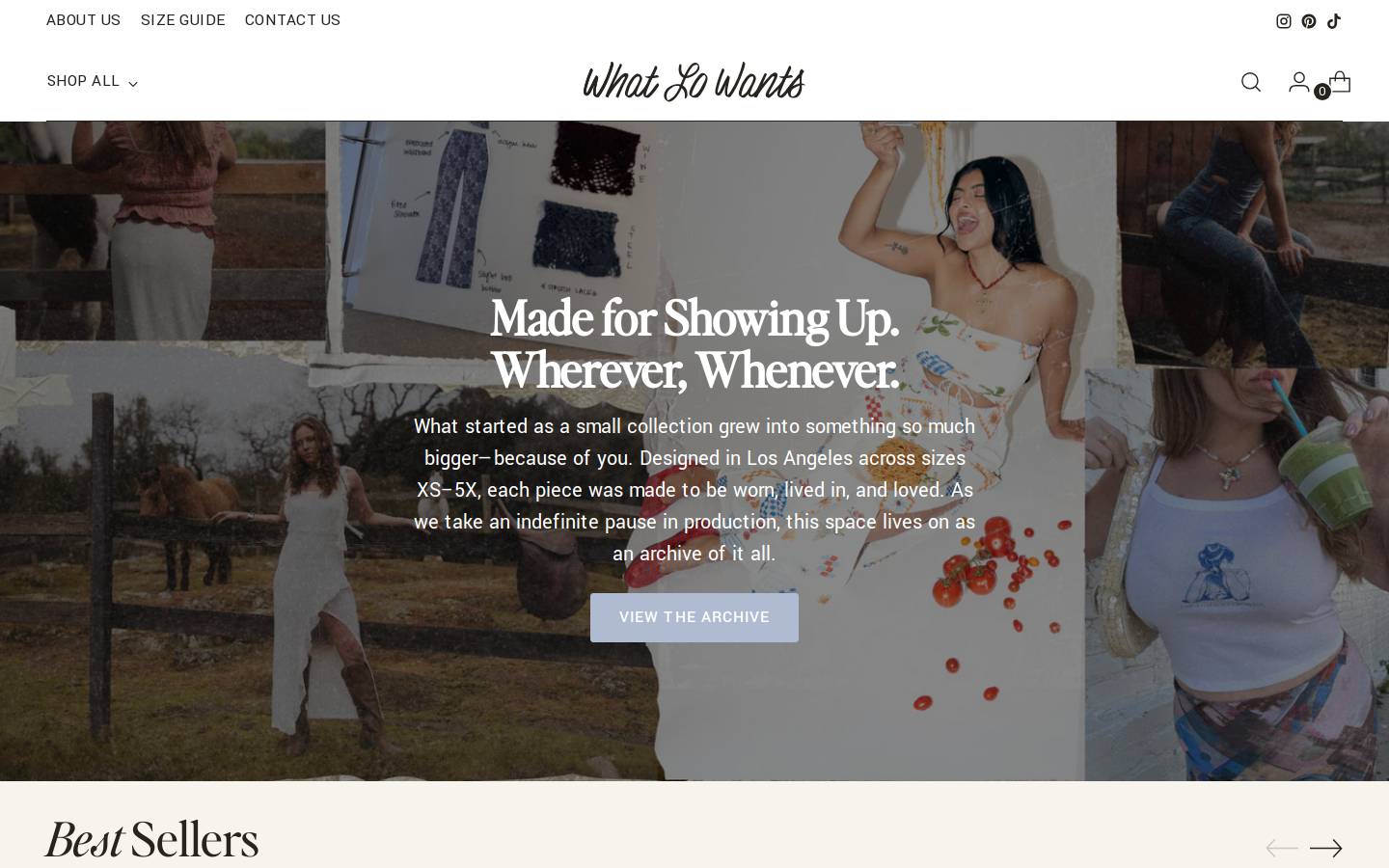 whatlowants.com homepage screenshot