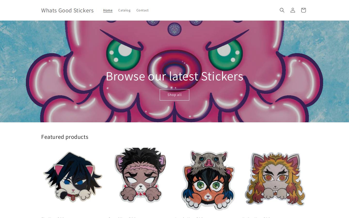 whatsgoodstickers.com homepage screenshot