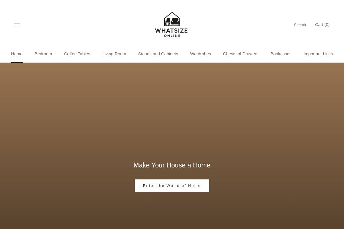 Whatsize Online homepage screenshot