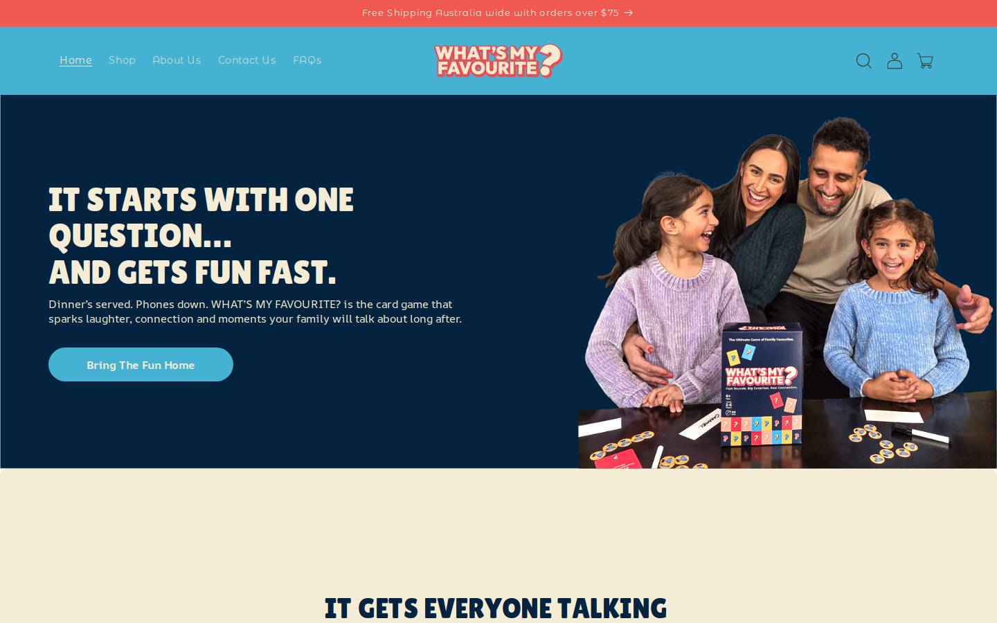 whatsmyfavourite.com homepage screenshot