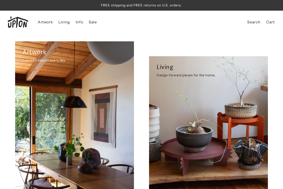 Upton homepage screenshot